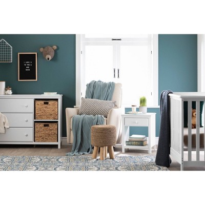 White Nursery Combo Dresser with Soft Close Drawer