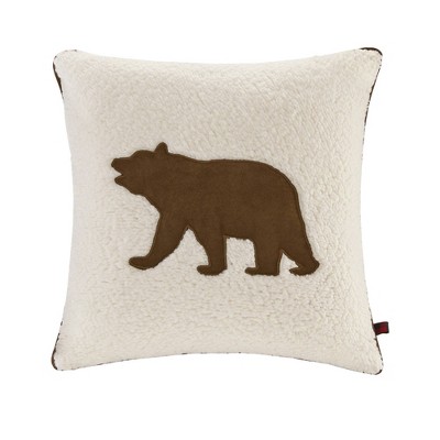 18"x18" Bear Berber Square Throw Pillow White - Woolrich