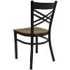 Emma and Oliver 2 Pack "X" Back Metal Restaurant Chair - 3 of 4