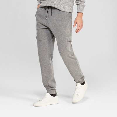 mens grey cargo joggers