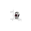Black Bow Jewelry Sterling Silver January Crystal Birthstone, 3-Stone Bead Charm - 2 of 3