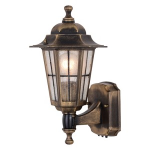 VAXCEL York Motion Sensor Dusk to Dawn Traditional Outdoor Wall Light with Clear Glass - 1 of 4