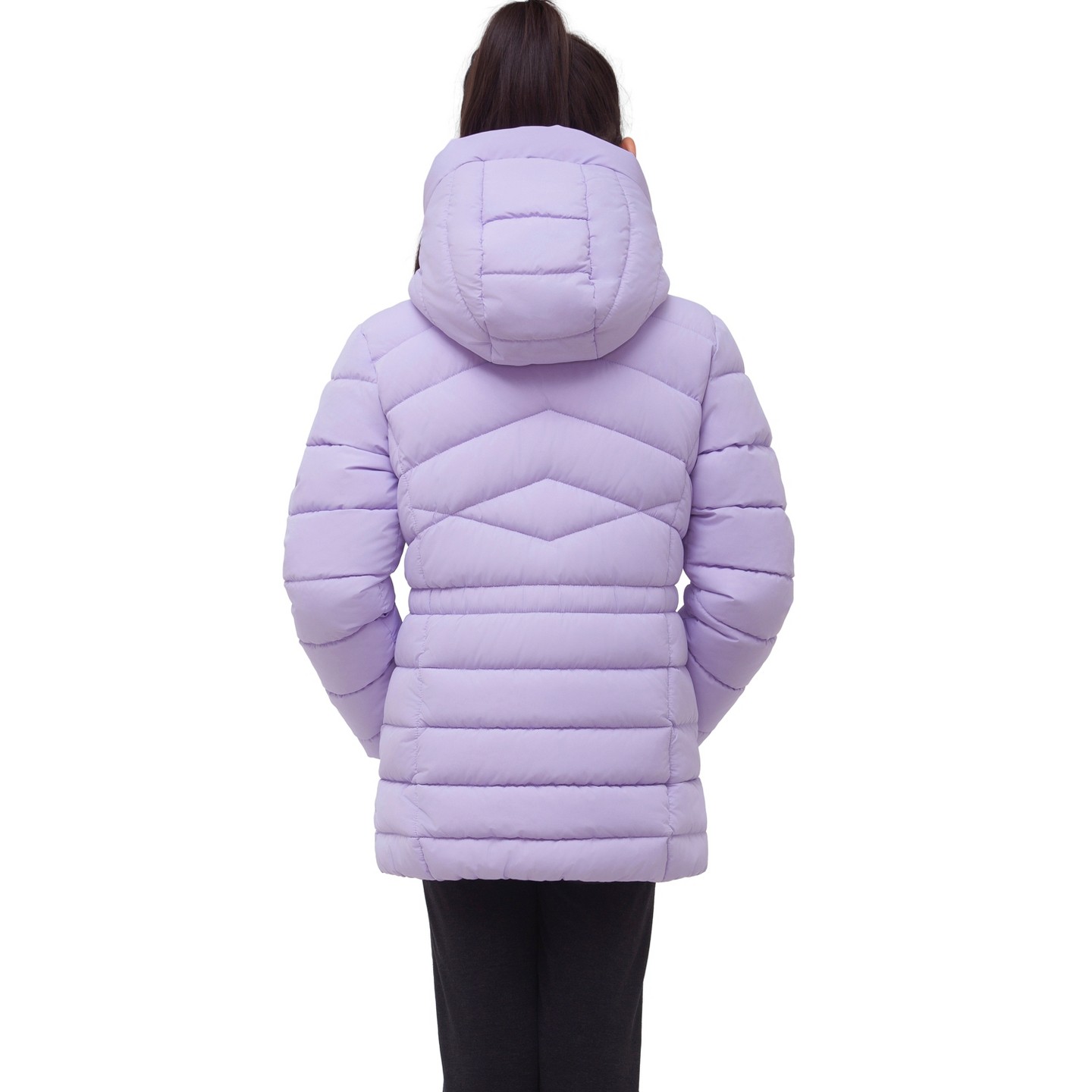 Куртка Rokka&Rolla Long Coat Puffer Jacket-Purple для девочек, цвет: Фиолетовый — фото 2