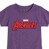 Girls' - Marvel - Avengers Logo Fitted Short Sleeve Graphic T-Shirt - 2 of 4