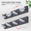 Iron 4 Light Over Mirror Lighting Black Fixture Wall Sconce Modern LED Contemporary 360 Degree Rotation Vanity Light for Mirror Restroom - 3 of 4