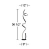 Possini Euro Design Avante Modern 56 1/2" Tall Standing Floor Lamp Ribbon LED Foot Switch Matte Black Finish Living Room Bedroom House Reading Office - 4 of 4