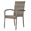 Aspect Living Morgan Outdoor Wicker Stacking Hand Woven All Weather Steel Powder Coated Frame Lightweight Porch Backyard  Garden Balcony - Set of 2 - 4 of 4