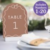 Big Dot of Happiness Mocha Brown Wedding Rings Table Numbers Centerpieces, Double-Sided 5 x 7 inches Cards, Table Numbers - 1-20 - 2 of 4