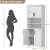 CuisinSmart 67in Tall Kitchen Pantry Storage Cabinet, Freestanding Pantry Cabinets with 4 Doors and Adjustable Shelves for Living Room Office - 3 of 4
