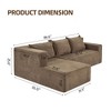CENGHU Modular L-Shaped Sofa, Sectional Couch for 3 + 3 Seaters, Chaise Sofa Couch with Pillowcases for Living Room Free Installation - 3 of 4