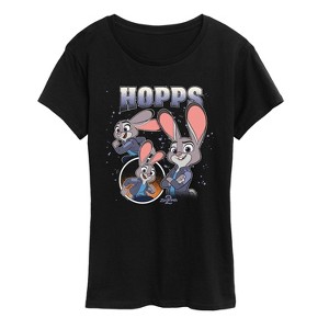 Women's - Disney - Hopps Bootleg Short Sleeve Graphic T-Shirt - 1 of 4
