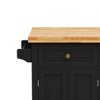 Kitchen Island Cart with Two Storage Cabinets and Two Locking Wheels,43.31 Inch Width,4 Door - 3 of 4