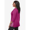 Jessica London Women's Plus Size Stretch Cotton Boatneck Tunic - 3 of 4