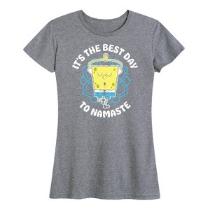 Women's - SpongeBob SquarePants - The Best Day To Namaste Short Sleeve Graphic T-Shirt - 1 of 4