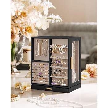 Juvale Square Velvet Jewelry Gift Box For Wedding, Birthday And