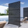 Oversized Black Galvanized Steel Decorative Partition | 183H x 120W x 40D cm - 2 of 3