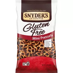 Snyder's of Hanover Gluten Free Mini Plain Pretzels - 8oz