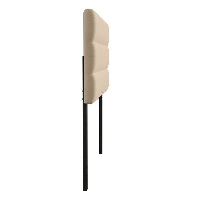 Cream Tufted Full Headboard with Metal Frame
