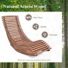Bestier Outdoor Rocking Chair, Acacia Wood Patio Lounge Chair with Ergonomic Curved, Widened Slatted Seat, High Back, Rocker for Porch, Yard - 4 of 4