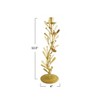 Storied Home Tall Metal Taper Candleholder with Leaves and Berries, Distressed Pewter Finish - 3 of 3