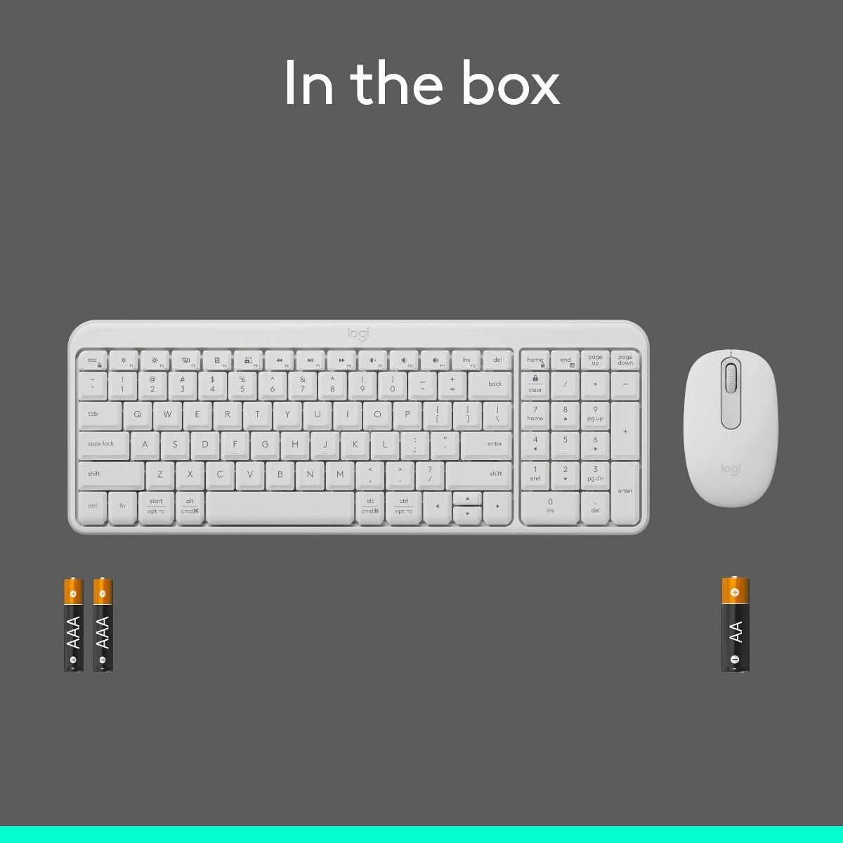 Logitech Bluetooth Compact Combo - White - thumbnail 9