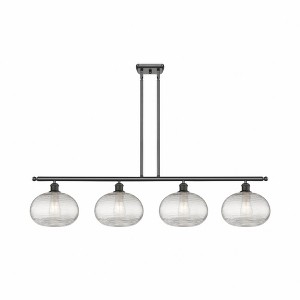 Ithaca - 4 Light Stem Hung Island In Industrial Style-10 Inches Tall and 48.25 Inches Wide - 1 of 1