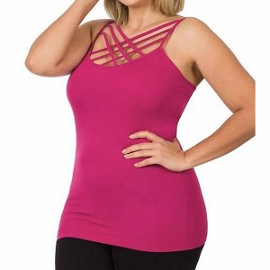 Women's Strappy Criss Cross Cami - Plus - ZENANA - 1 of 2