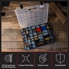 Fleming Supply Portable Storage Case with Secure Locks and 55 Small Compartments - Black, Clear - 3 of 4