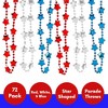 4E's Novelty 72 Patriotic Beads Necklaces (72 Pack) Bulk Star Shaped for 4th of July, Perfect party favors and accessories for Kids and Adults - 3 of 4
