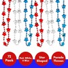 4E's Novelty 72 Patriotic Beads Necklaces (72 Pack) Bulk Star Shaped for 4th of July, Perfect party favors and accessories for Kids and Adults - image 4 of 4