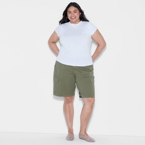 Women's Slim Fit Short Sleeve Mock Turtleneck T-Shirt - Wild Fable™ - 1 of 3