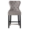 WestinTrends 24" Tufted Velvet Counter Stool - 3 of 4