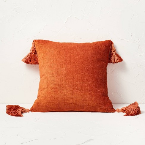 Orange on sale bed pillows