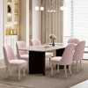 WestinTrends Genevieve Mid-Century Modern Upholstered Boucle Dining Chair (Set of 6) - 2 of 4