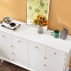 Hitow 10 Drawer Horizontal Dresser with Round Metal Knobs Modern Chest of Drawers - 3 of 4