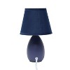 (Set of 2) 9.45" Petite Ceramic Oblong Bedside Table Desk Lamps with Matching Tapered Drum Shade - Creekwood Home - 3 of 4