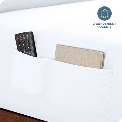 Twin XL White Hydro-Brushed Microfiber Sheet Set with Dual Pockets