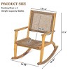 2 Pieces Patio Rocking Chair Set,Outdoor Rocking Chair With Wicker Rattan Seat And Backrest,Garden Porch Chairs For Backyard-Cuddlewood - 4 of 4