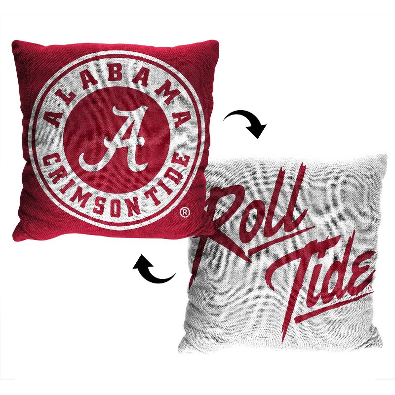 14&#34;x14&#34; NCAA Alabama Crimson Tide Invert Double Sided Jacquard Decorative Pillow - 2pk, 3 of 5