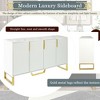 CENGHU Modern Storage Cabinet, Buffet Cabinet with Four Doors, Metal handles & Legs and Adjustable Shelves, for Living Room, Dining Room - 4 of 4