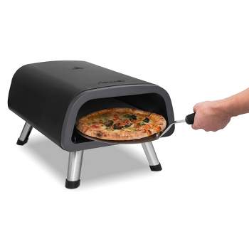 Newair 12" Portable Electric Indoor and Outdoor Pizza Oven with Accessory Kit, Temperature Control Knob, 1850W Dual-Heating Elements, Foldable Legs