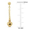 EVERLY JEWELRY | 14k Yellow Gold Heart On Rolo Chain Drop Earrings - 3 of 4