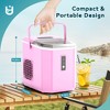 EUHOMY Ice Makers Countertop - 9 Cubes in 6 Mins, 26lbs/Day, Portable Ice Maker with Carry Handle,Pink - 4 of 4