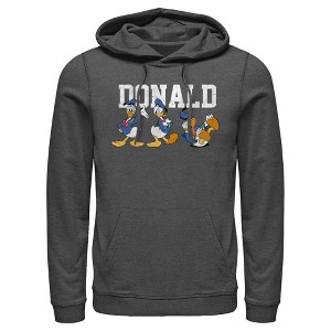 Men's Mickey & Friends Donald Duck Poses Pull Over Hoodie - 1 of 4