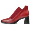 Journee Signature Womens Genuine Leather Stylla Square Toe Stacked Ankle Booties - 2 of 4