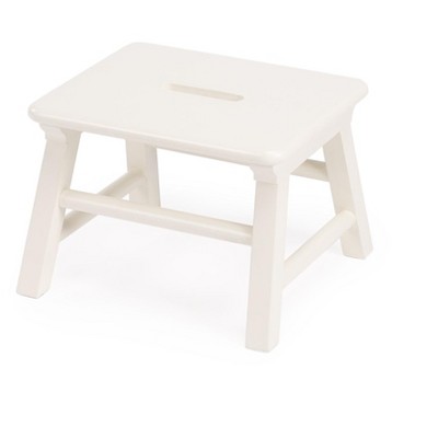 HomeRoots 10" White Manufactured Wood Backless Bar Chair