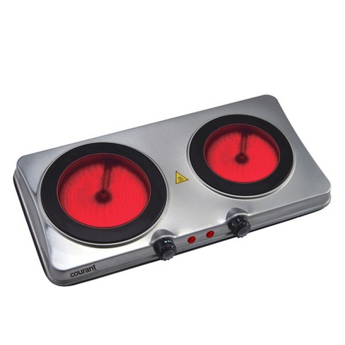 Courant 1700 Watts Ceramic Glass Double Burner : Target