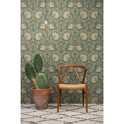 Gardenia & Sage Floral Peel and Stick Vinyl Wallpaper
