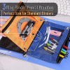 Paaaawaters Pencil Pouch, Blue and Orange, 2 Fabric Pencil Pouches, Binder Pockets, Pencil Case, Binder Pouch, Canvas - 3 of 4