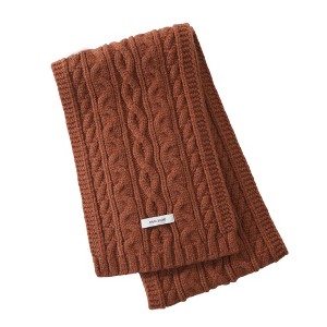 Anna-Kaci Women’s Cable Knit Scarf with Soft Textured Wool-Blend Yarn and Classic Ribbed Edges - 1 of 2